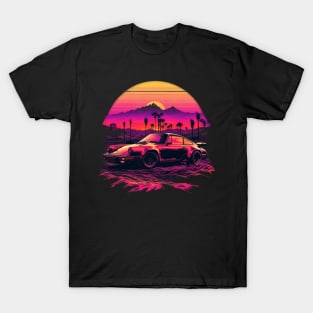 Porch 911 synthwave sunset T-Shirt